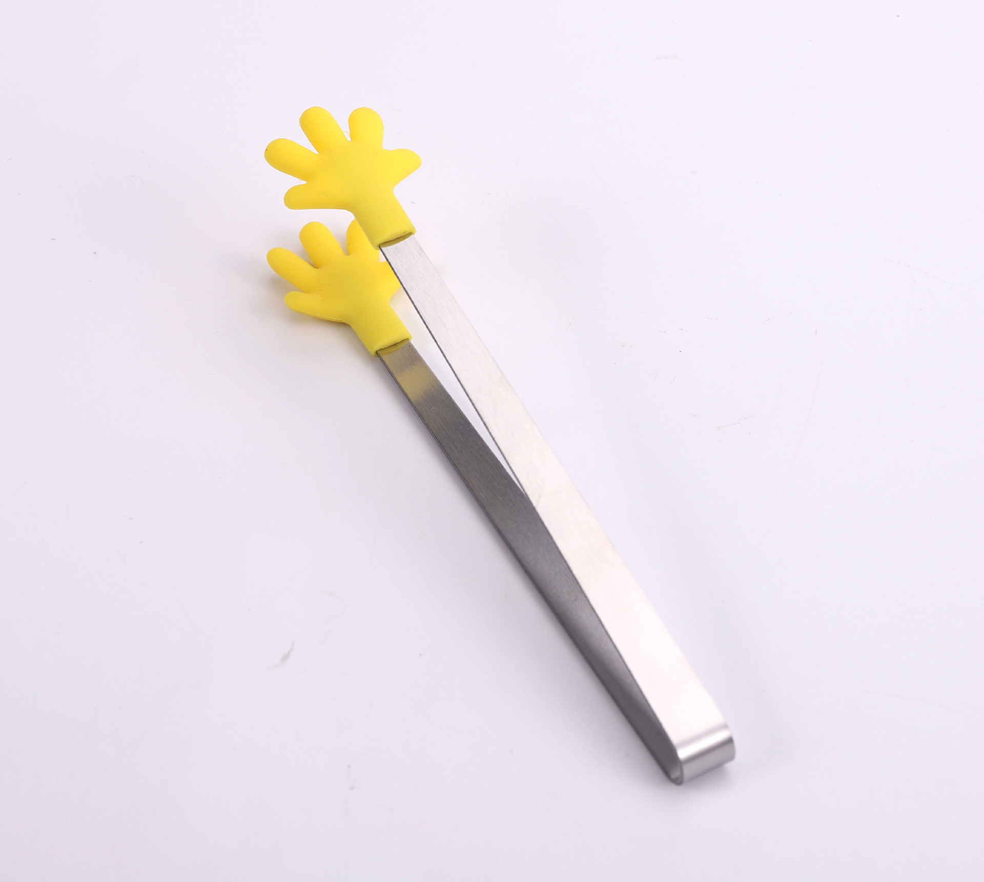 Creative Small Palm Silicone Clip Non-Slip Ice Clip Stainless Steel Mini Food Clip Food Clip Silicone Cube Sugar Clip