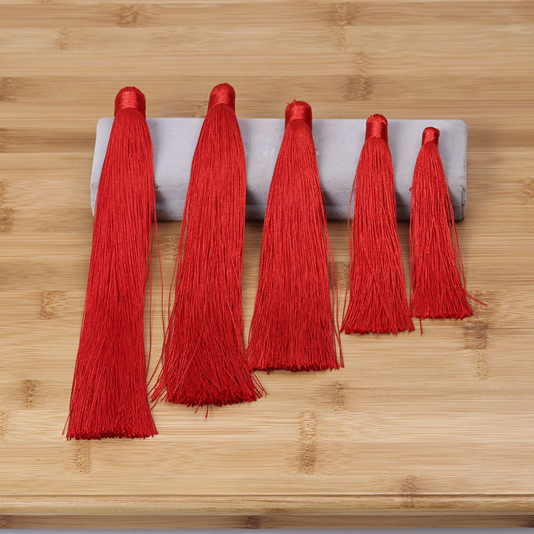 diy饰品配件中国结线流苏汽车挂件红色灯笼吊穗长穗工艺品配件