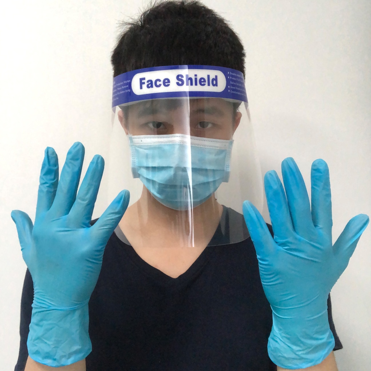 今今医用复合丁腈混丁合成一次性防护医疗加厚微弹力手套中文盒装