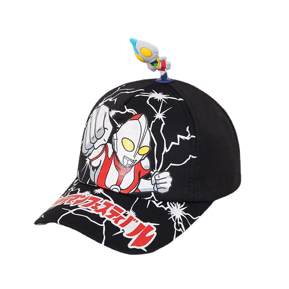 Cartoon Three-Dimensional Children's Ultraman Hat Summer Mesh Sunshade Baby Peaked Cap Boys Trendy Cool Baseball Cap