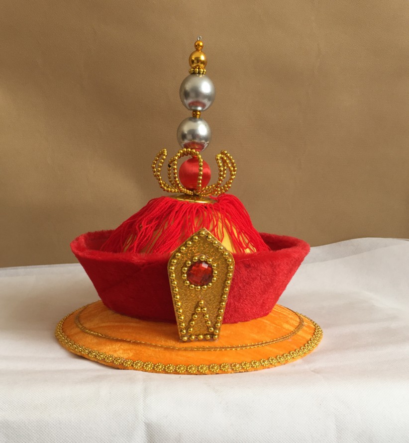 清朝皇帝帽子康熙头冠皇上皇后帽子舞台演出男士乾隆帽官帽包邮