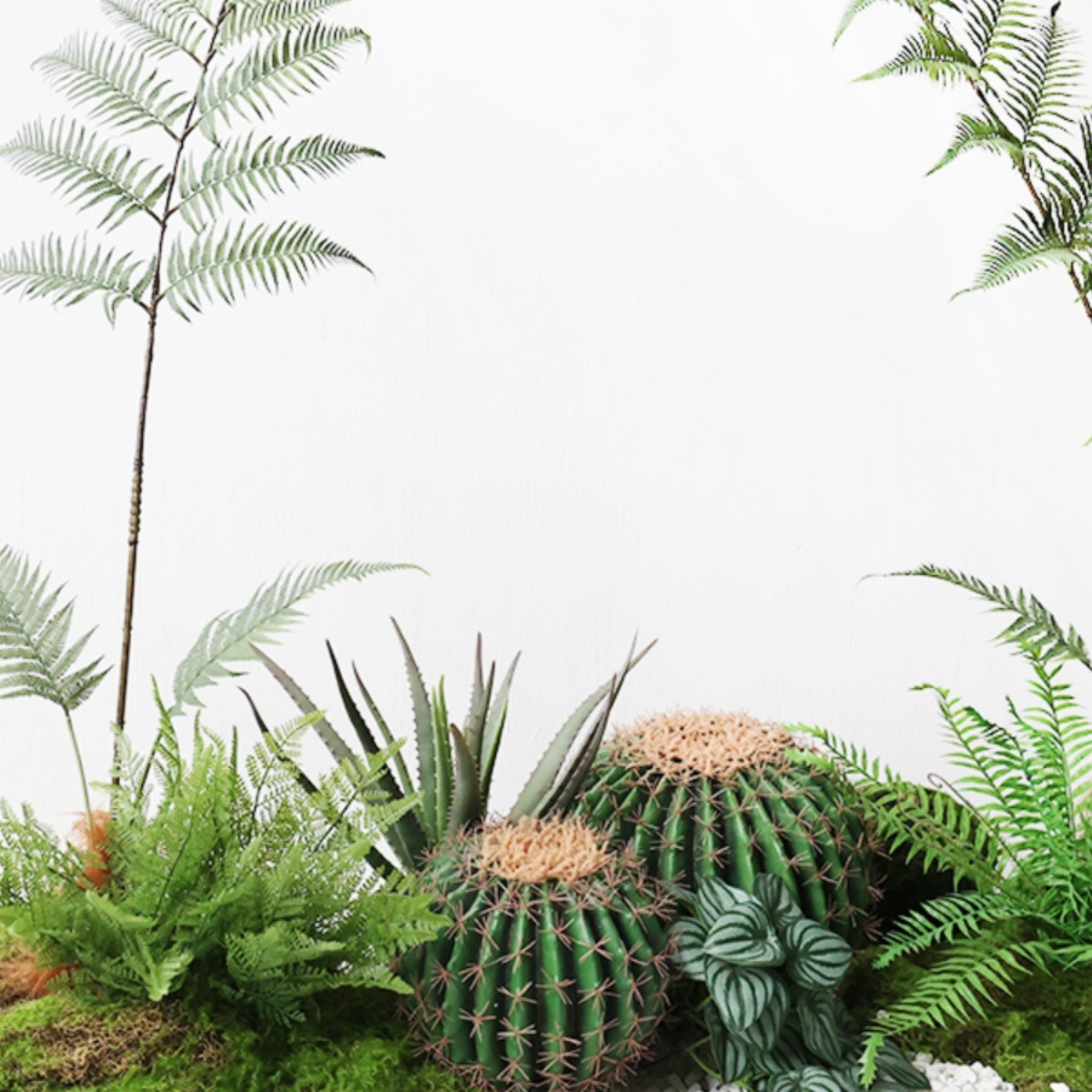 仿真金毛狗蕨金丝猴头厥树盆栽自然森林系禅意茶室绿植物中式装饰