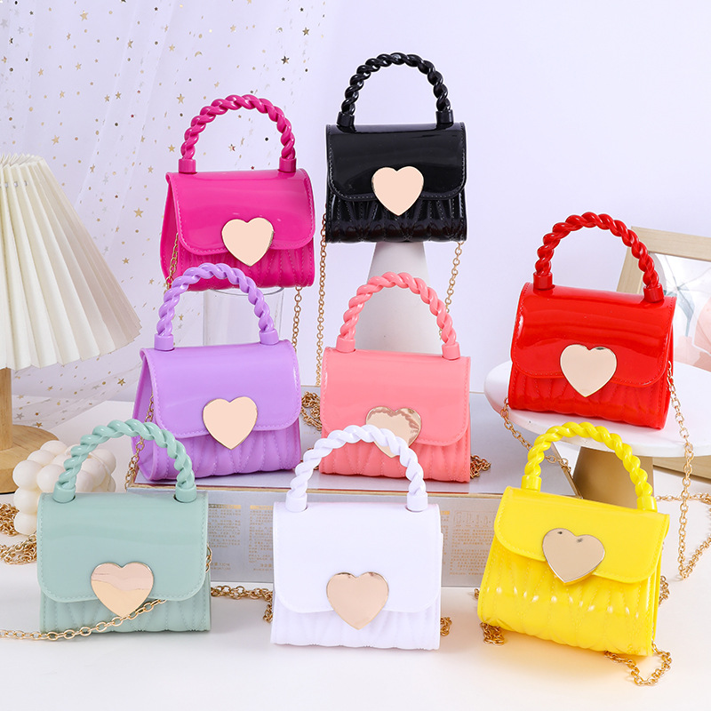 2023 cross-border new arrival women‘s handbag mini small bag shoulder bag messenger bag women‘s bag love heart gel bag