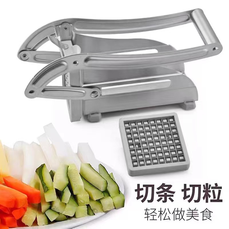 Direct Supply Potato Strip Cutter Household Stainless Steel Hand Pressure French Fries Bar Cutting Machine Cucumber Potato Strip Cutting Artifact