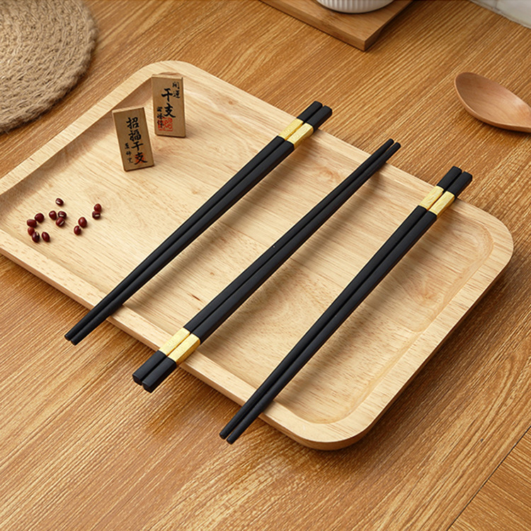 Department Store Wholesale Jinfu Alloy Chopsticks Kitchen Household Public Chopsticks Hotel High Temperature Resistance Long Chopsticks Tableware Chopsticks