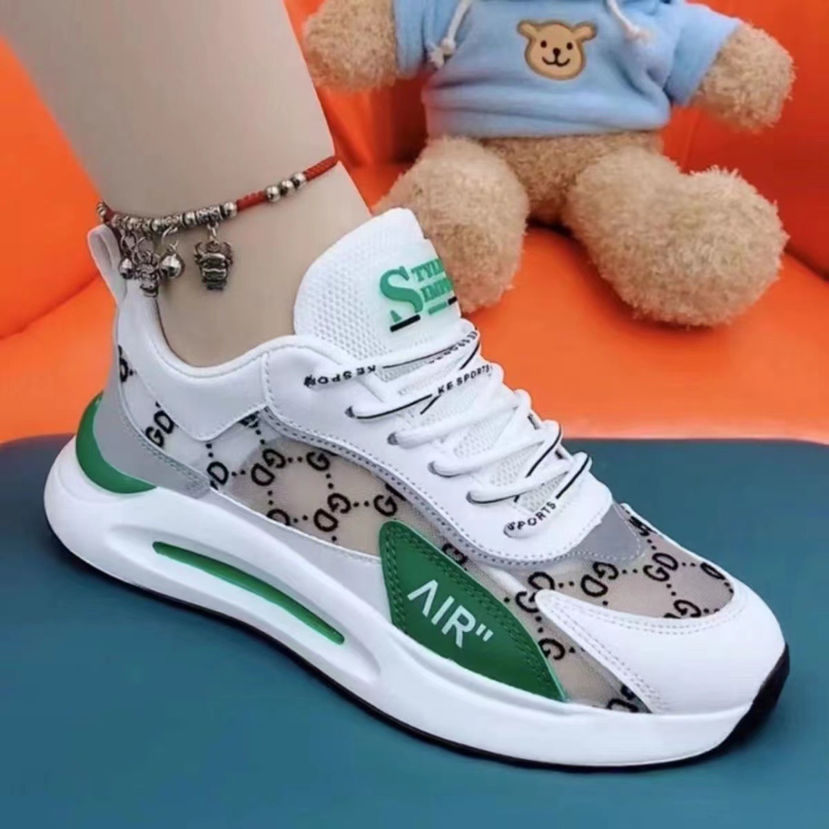 老爹鞋女2024新款运动休闲鞋女网纱爆款时尚小白鞋透气百搭网面鞋