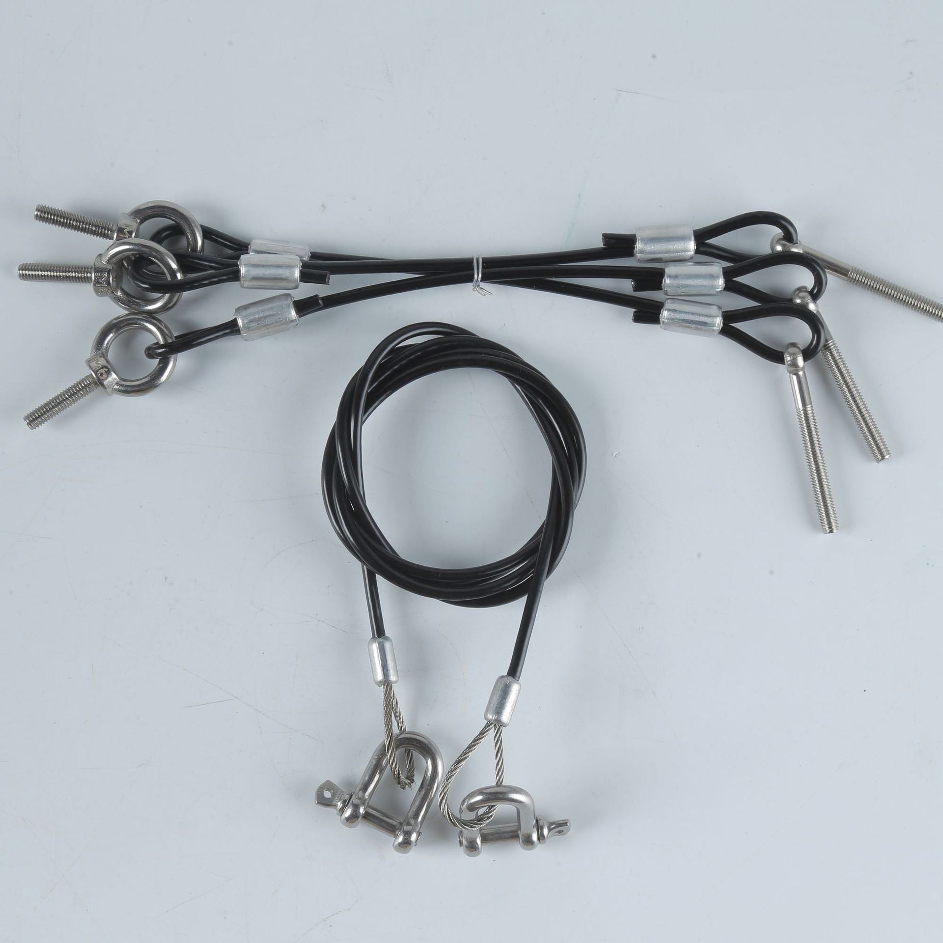 厂家供应灯饰吊线 面板灯挂绳配件 钢丝绳拉索灯具卡线器灯具拉索