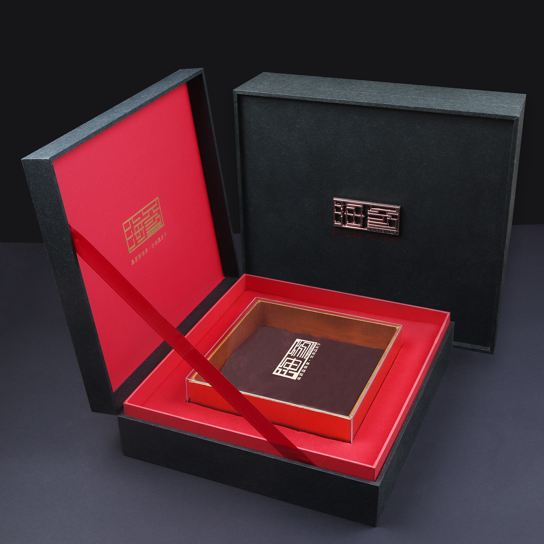 新款海参礼盒包装盒野生海参烫金手提礼品盒精美亚克力内盒500克