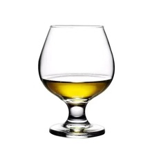 洋酒杯白兰地酒杯矮脚大肚杯复古玻璃红酒杯小号威士忌杯家用