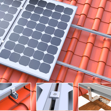 铝合金陶瓷瓦太阳能组件支架套件厂家直供  檩条固定光伏支架系统