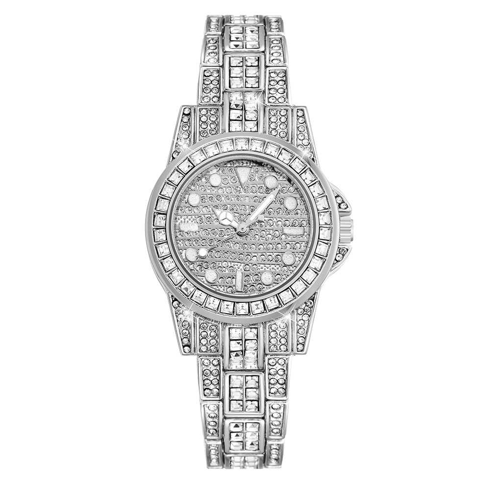 Foreign Trade Export Top-Selling Product Fashion Diamond Roman Pattern Full Diamond Women's Watch Women's Watch Quartz Watch Rhinestone Women's Watch