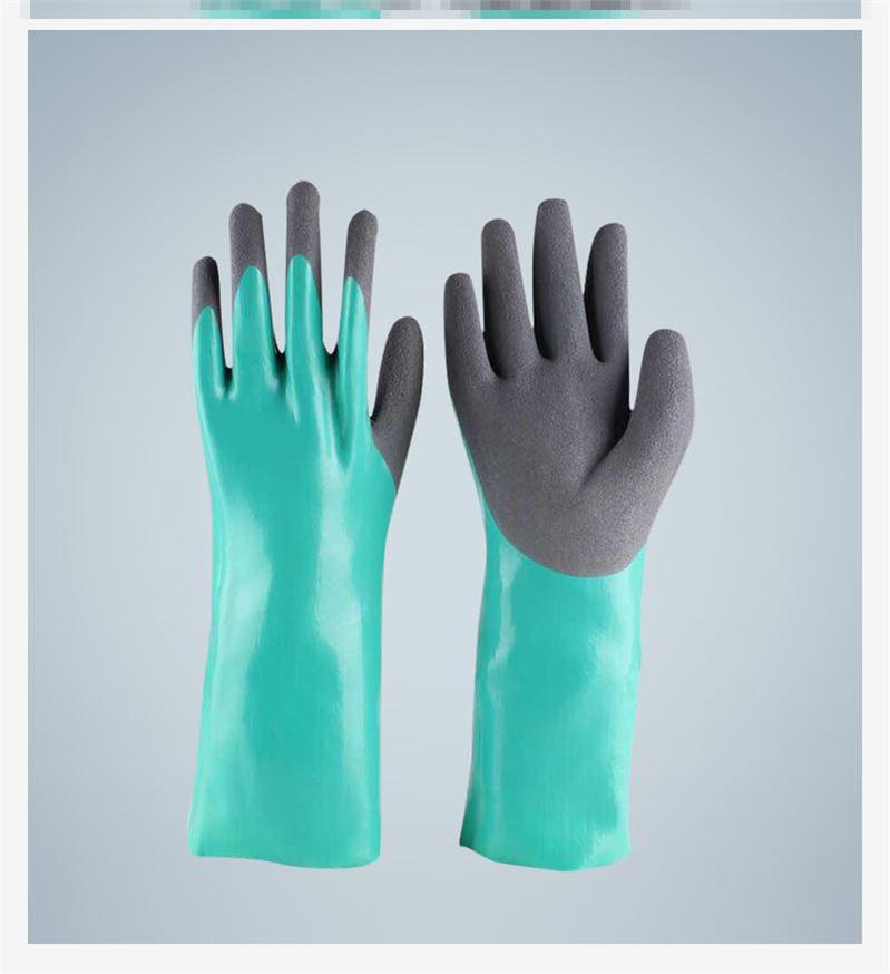 橡胶手套大号男士专用 加大像皮手套 塑胶 防水长袖 加厚加长水产