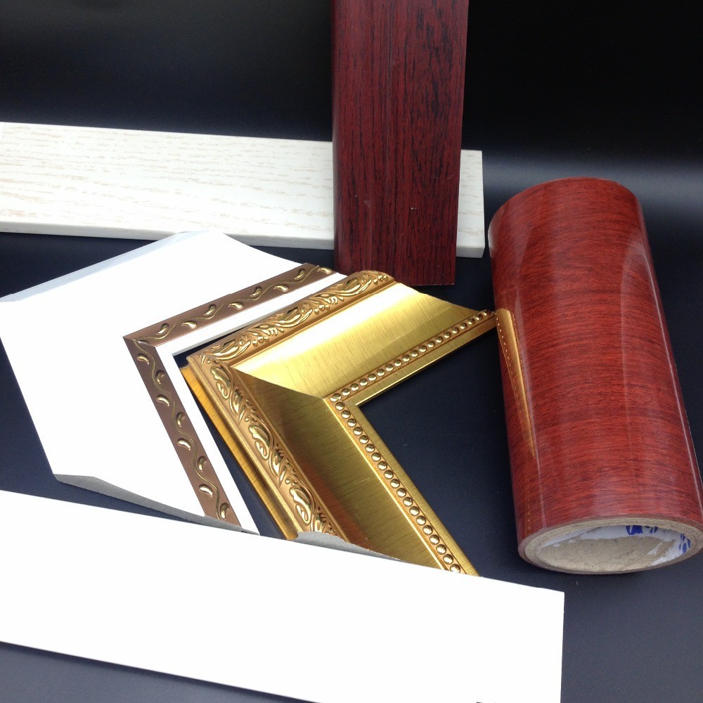 供应pet热转印膜pvc相框密度板材用抗紫外线烫印膜多种花色