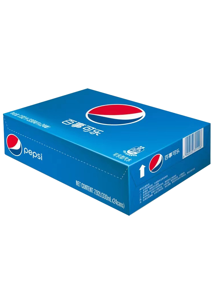 pepsi百事可乐汽水饮料330ml*12罐蓝矮胖罐整箱24罐装易拉罐有糖