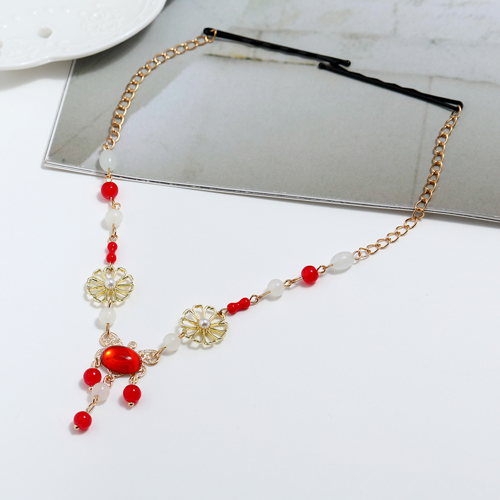 古风头饰超仙头链流苏步摇公主眉心坠汉服搭配眉心坠发饰厂家批发