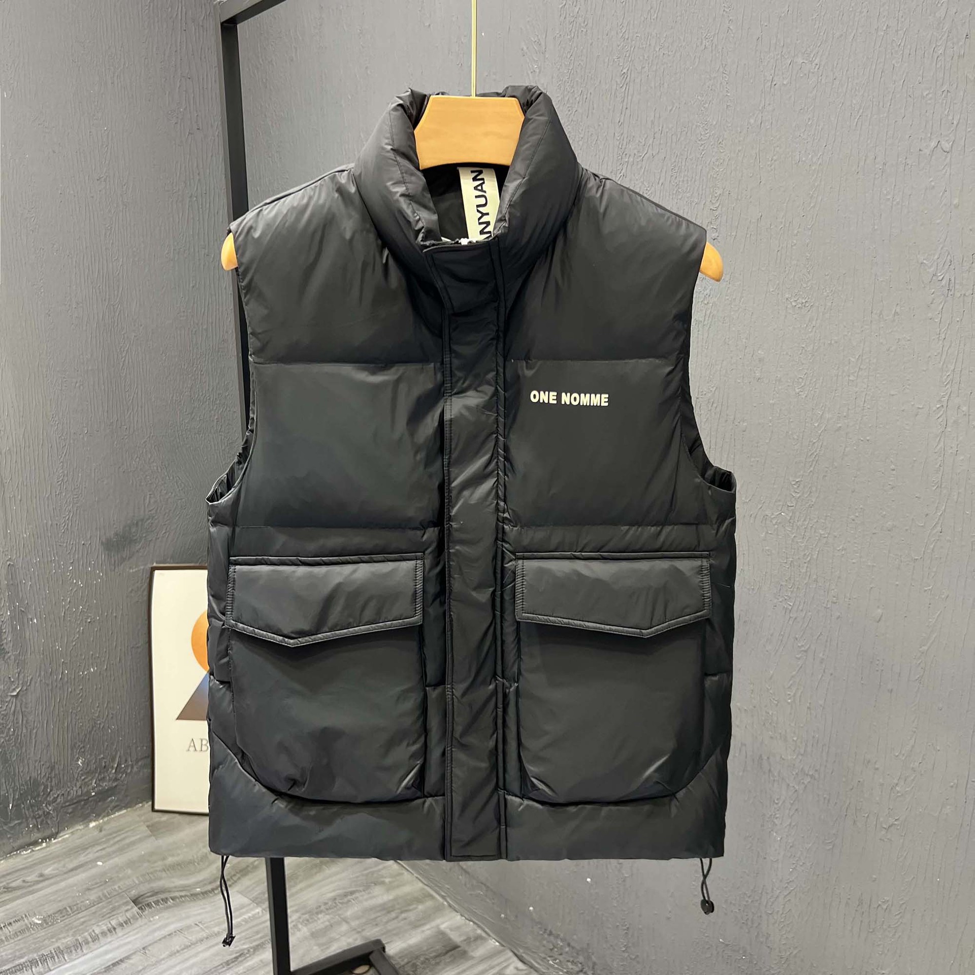 2024年新款羽绒马甲男冬季美式宽松时尚休闲立领加厚保暖羽绒背心