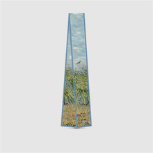 梵高油画系列法式丝巾发带文艺装饰领巾绑包手柄丝带细窄长条飘带
