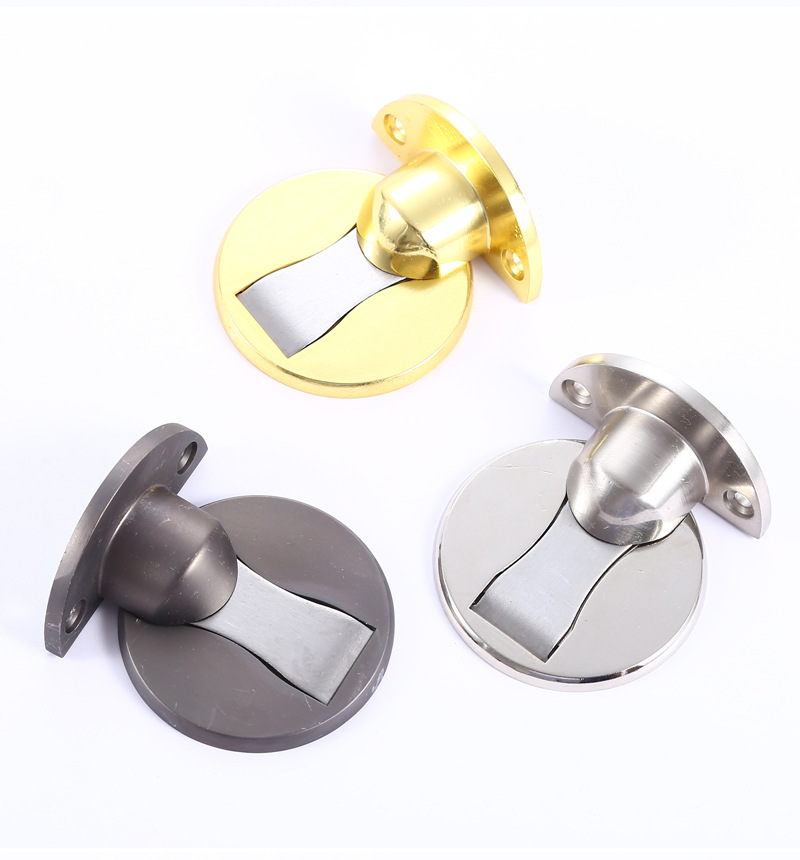 隐形强磁地吸不锈钢款电镀门吸房门静音防踢磁吸免打孔磁碰地板吸