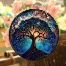 星空神秘生命之树复活节亚克力挂件圆盘装饰门牌客厅窗户装饰挂饰