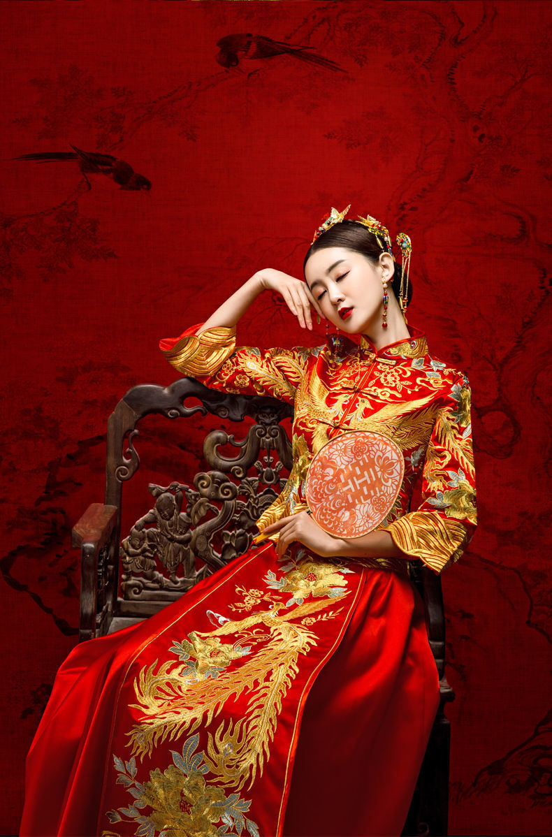 秀禾服新款新娘结婚礼服嫁衣中式婚纱年新款刺绣龙凤褂女婚服