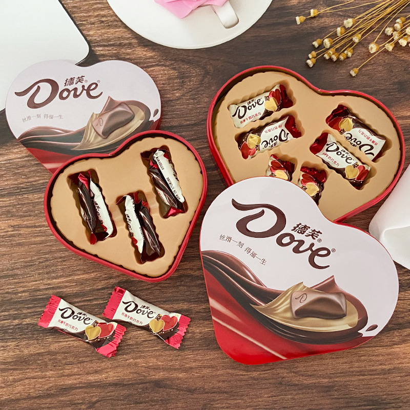 dove德芙巧克力6粒/8粒/12粒心形盒装结婚喜糖回礼伴手礼成品含糖