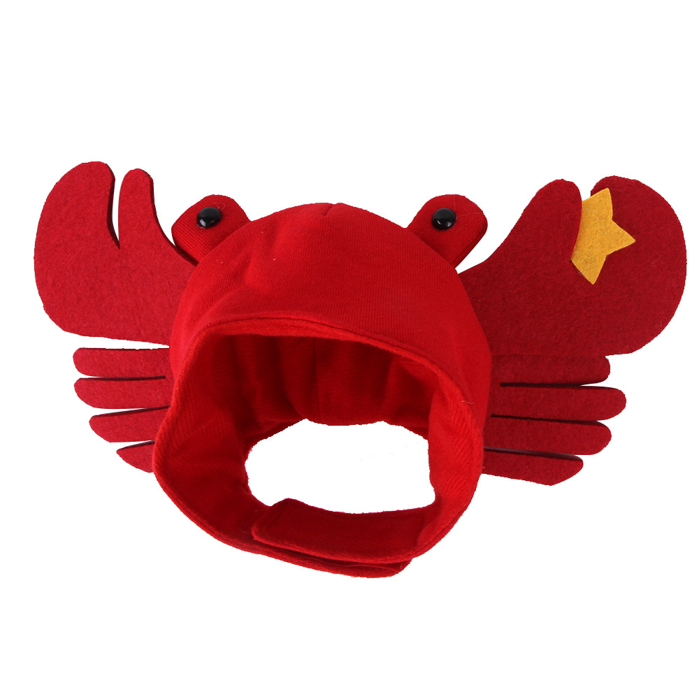 Factory Wholesale New Pet Hat Teddy Dress up Crab Headdress Cat Hat Cat Head Cover Pet Supplies