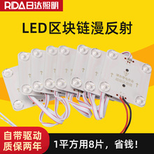 区块链漫反射LED3030方块模组软膜天花异型灯箱220V高压区块灯片