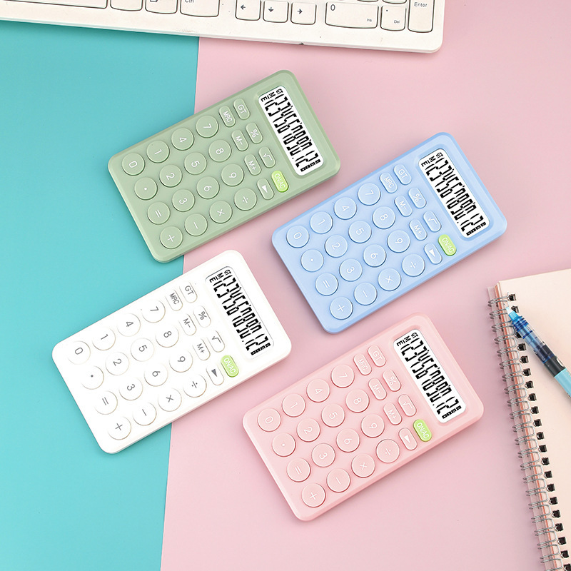 Direct Supply Candy Color Cute Calculator 12-Bit Creative Portable Student Calculator 8-Bit Optional Business Office