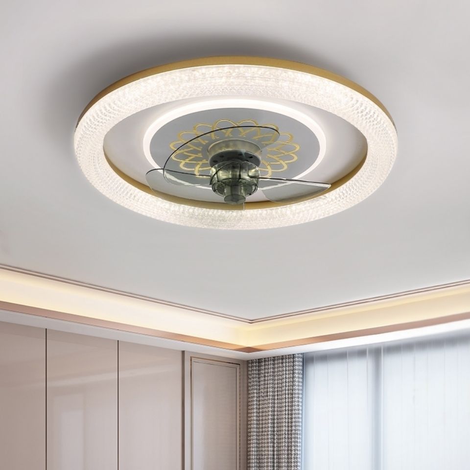 富锋智能吸顶风扇灯卧室客厅餐厅2022年新款简约轻奢吊扇风扇灯带