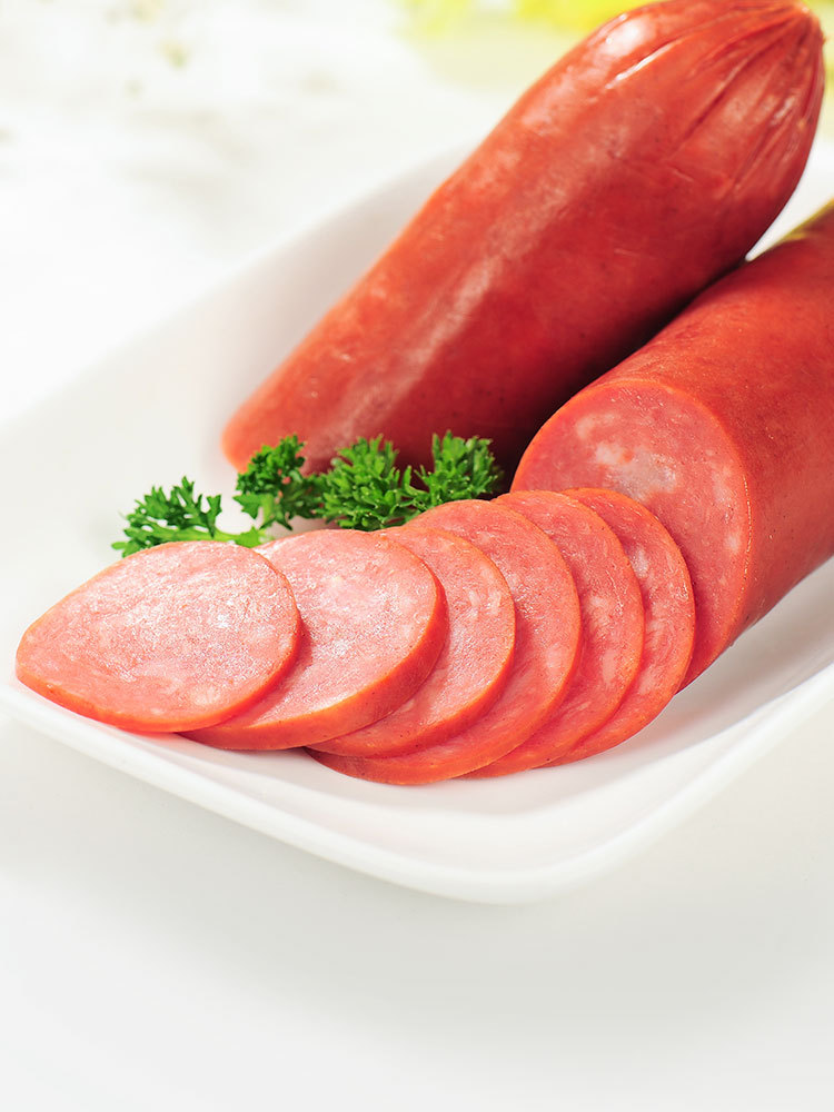 源头厂家烟台喜旺老式大红肠360g火腿肠午餐伴侣开袋即食一件代发
