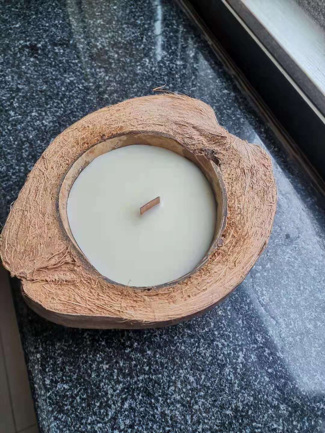 原木椰壳碗椰子壳椰木碗创意装饰椰子碗蜡烛跨境外贸批发