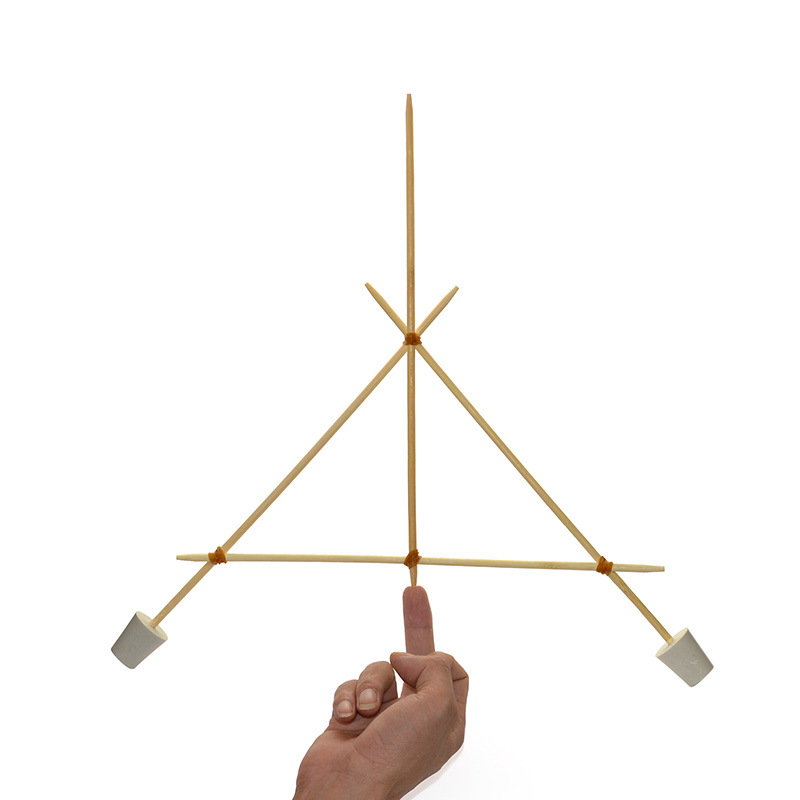 竹签陀螺科普器材diy力学重心平衡小陀螺科技小制作科学实验