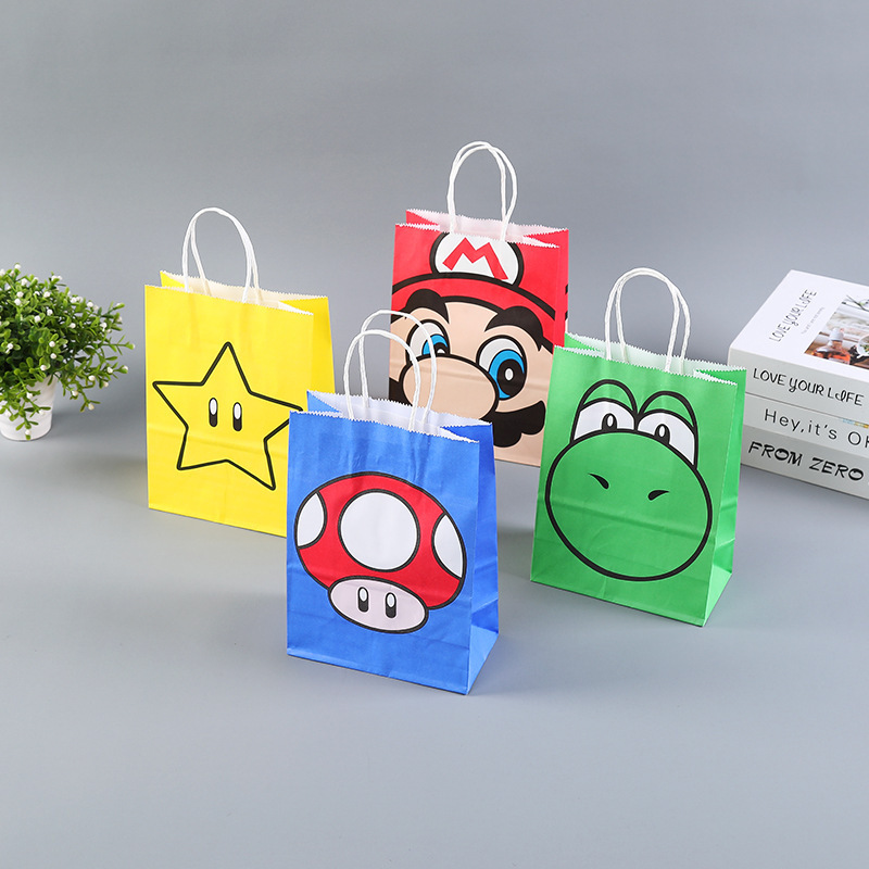 Anime Game Character Packaging Bag Birthday Party Holiday Gift Candy Bag Kraft Paper Portable Gift Bag