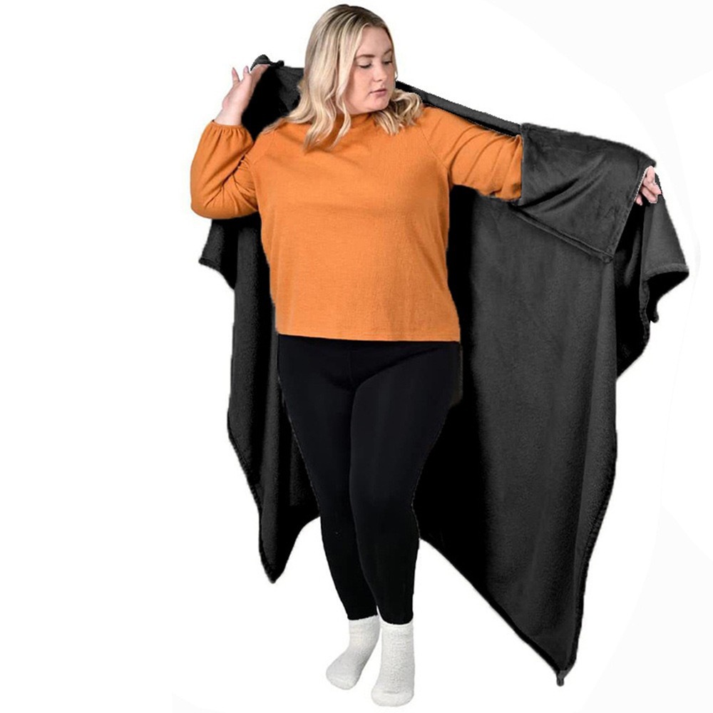 男女可穿戴柔软毯子盖毯斗篷二合一毯空调毯居家外穿多色可选