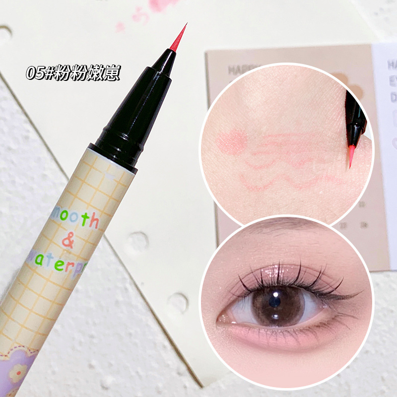 Xixi Fine Hair Eyeliner Ultra-Fine Waterproof Oil-Proof Not Smudge Eye Shadow Pen Color Liquid Eyeliner Wholesale