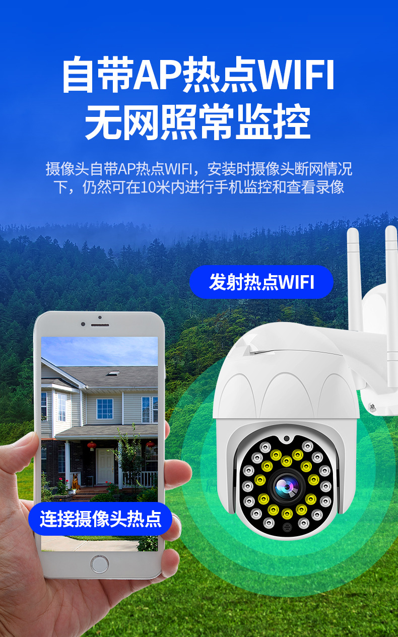 有看头yoosee无线智能监控器家用wifi手机远程360度无死角摄像头