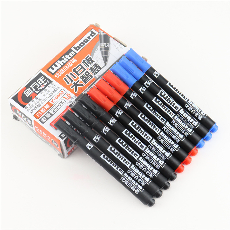 金万年小号白板笔可擦写字细易擦笔细线白板笔1.5mm教学办公用品