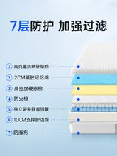 86M0蓝色记忆棉盒子床垫全拆压缩独立弹簧家用软垫席梦思五星酒店