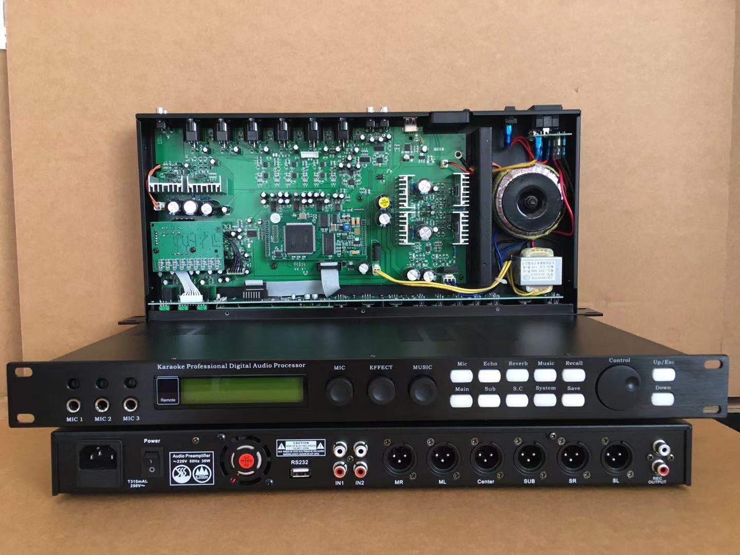 专业ktv数字前级效果器 卡拉ok舞台演出混响器 防啸叫均衡处理器