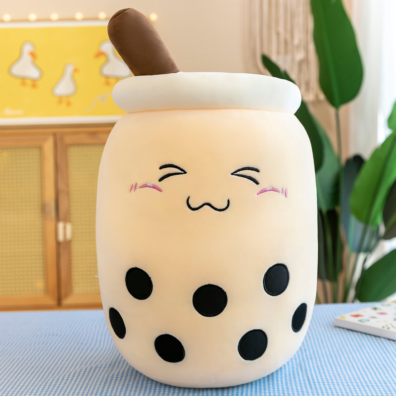 Creative Simulation Milky Tea Cup Plush Toy Pillow Cute Funny Doll Bubble Milk Tea Cup Milky Tea Cup Cushion Creative Decoration