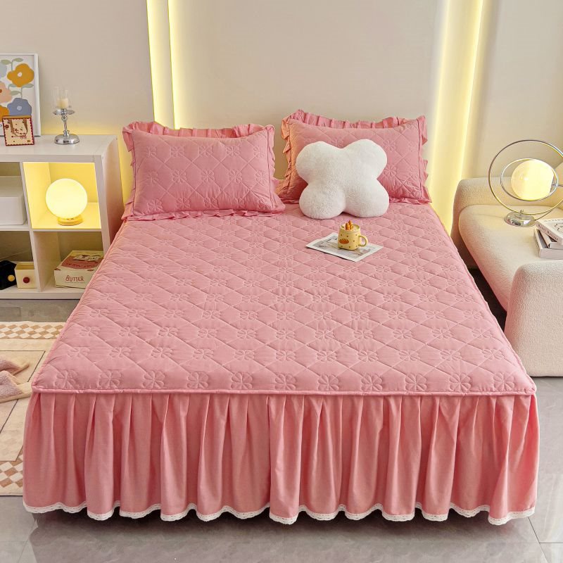 新款夹棉床裙床罩单件1.5/1.