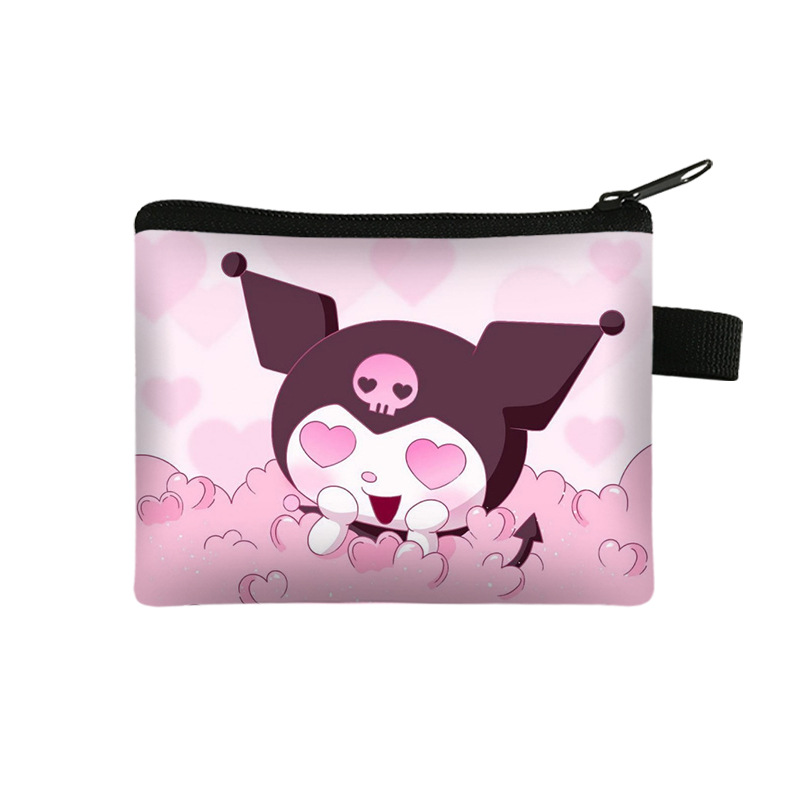 Cross-Border New Arrival Kuromi Clow M Coin Purse Cartoon Animal Wallet Children Portable Small Wallet Zipper Bag