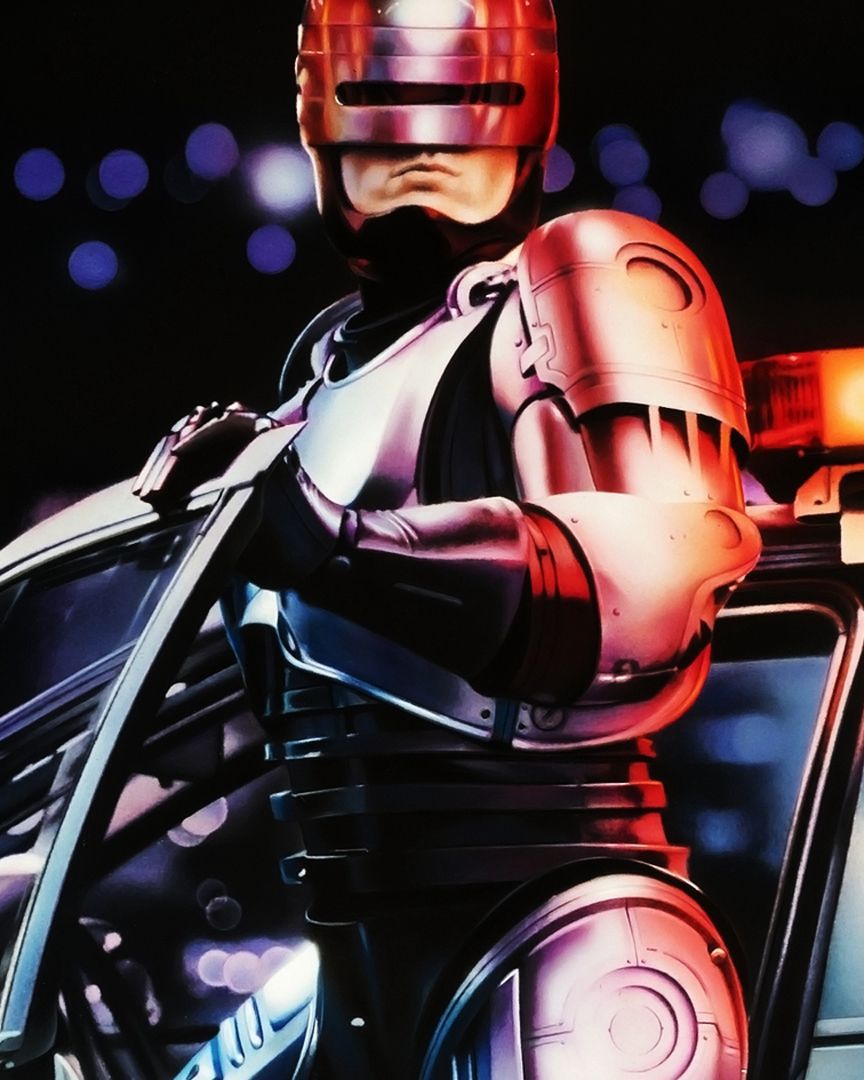 机械战警 亚历克斯·墨菲 红色盔甲战士电影海报人物钻石画