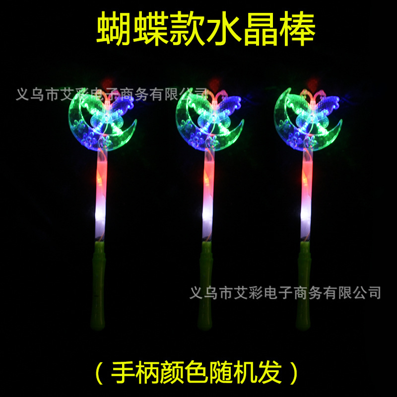 New Luminous Crystal Transparent Light Stick Five-Pointed Star Love Glow Stick Support for Help Stall Small Toys Wholesale