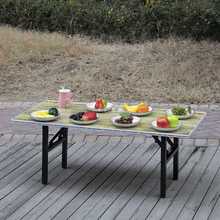 吃饭桌出租屋折叠桌矮简易长方形桌子小餐桌折叠小桌子家用小饭桌
