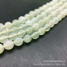 厂家直销天然岫玉圆珠子散珠diy串珠饰品男女手链配件耳环批发