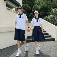 学院风动运套装2023夏季情侣装初中生高中生学生班服校服套装