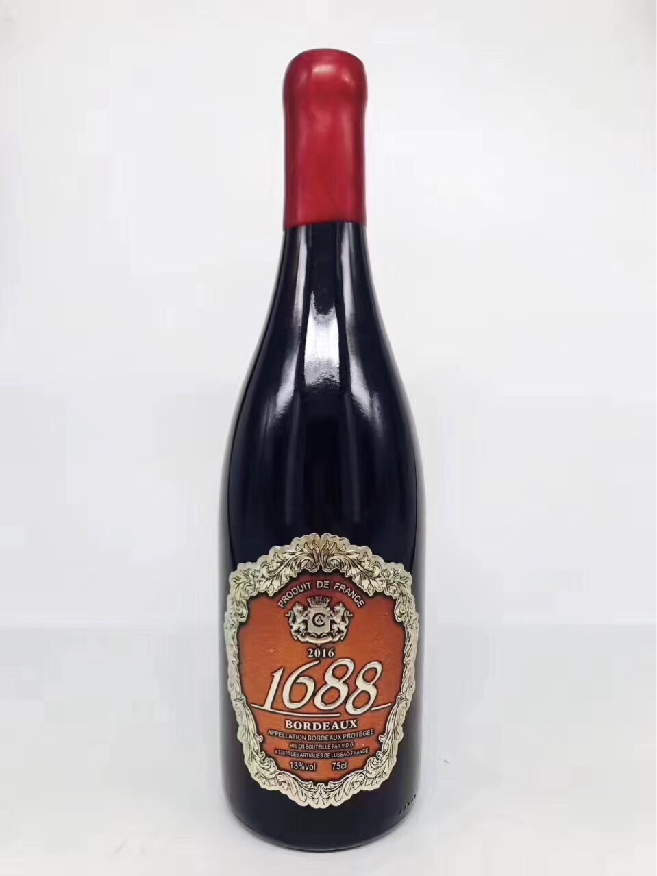 瑞格尔城堡1688干红葡萄酒,送礼聚餐,法国进口红酒
