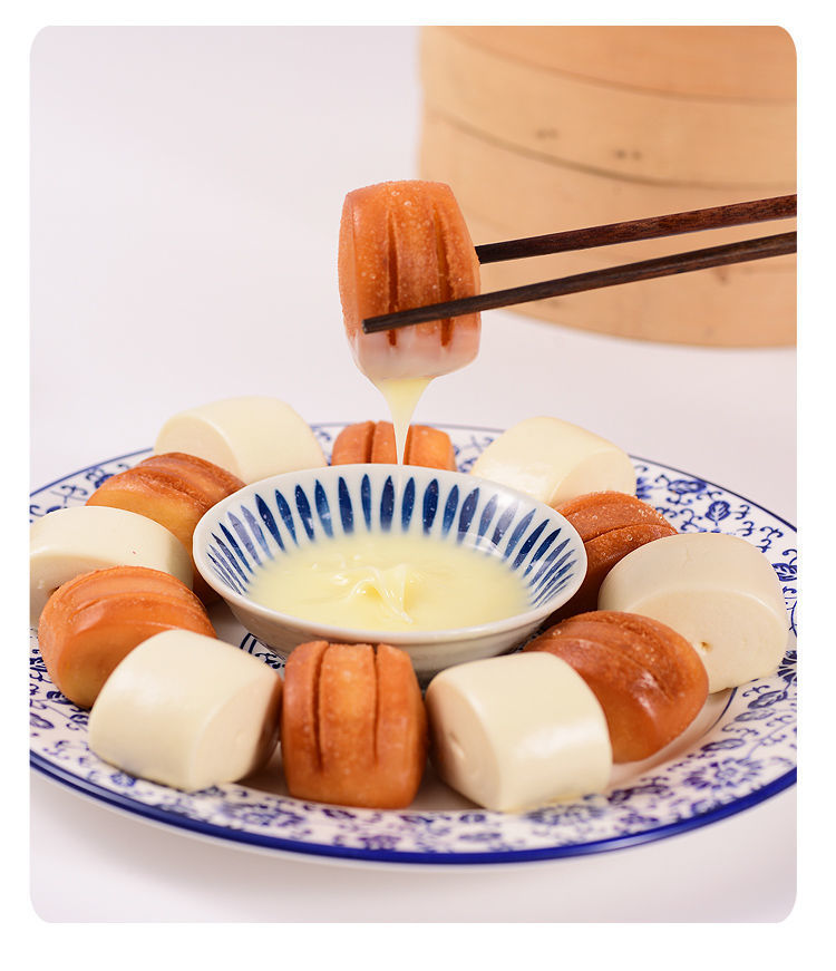 奶香小馒头半成品儿童营养早餐小吃糕点速冻食品金银油炸烧烤食.