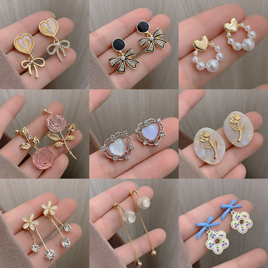 Korean Retro High-Grade Earrings Women‘s Exquisite Ins Style all-Match Niche Earrings 925 Silver Needle Temperament New Earrings